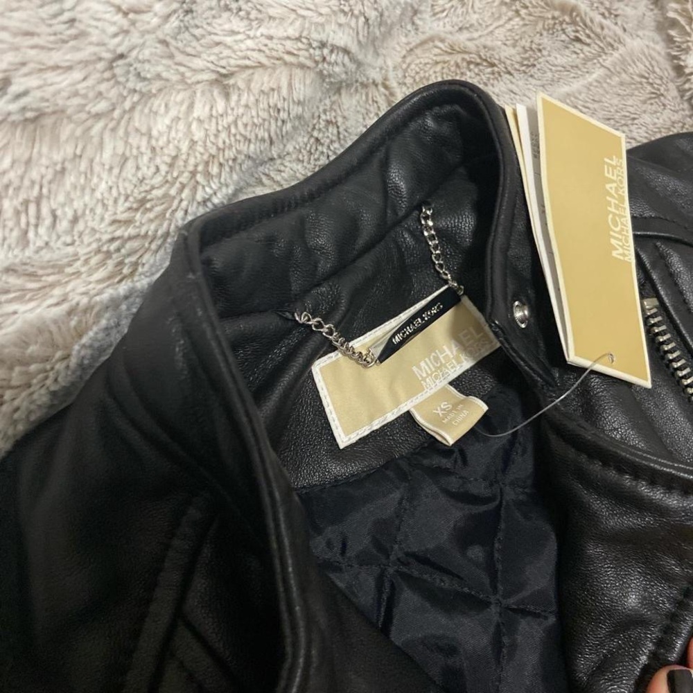 Michael Kors real lamb leather moto jacket - Picture 7 of 7